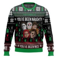 Hooktab They Know If You've Naughty Horror Villains Ugly Christmas Sweater