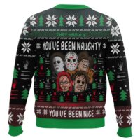 Hooktab They Know If You've Naughty Horror Villains Ugly Christmas Sweater