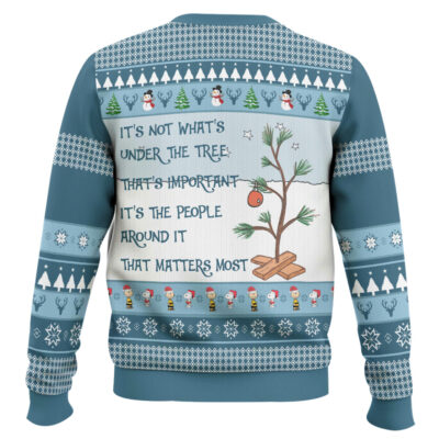 Hooktab Thing That Matters Most The Charlie Brown and Snoopy Show Ugly Christmas Sweater
