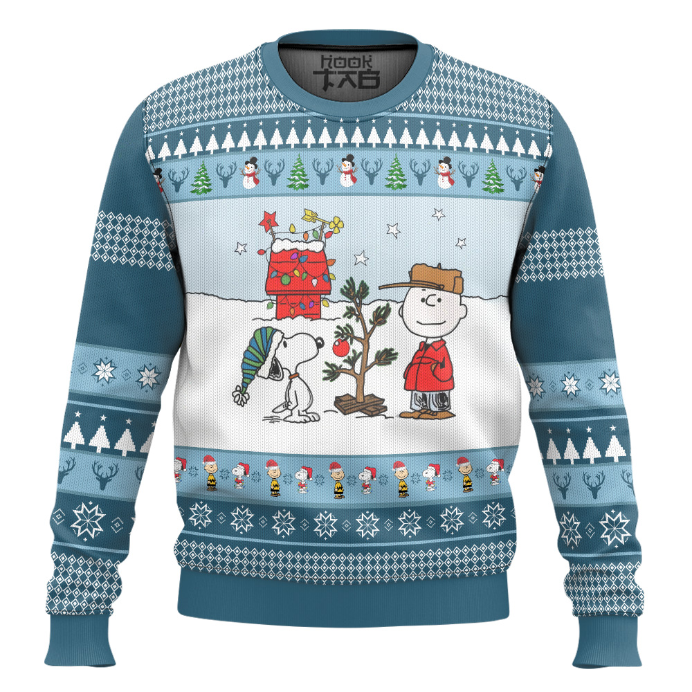 Hooktab Thing That Matters Most The Charlie Brown and Snoopy Show Ugly Christmas Sweater Hooktab Thing That Matters Most The Charlie Brown and Snoopy Show Ugly Christmas Sweater