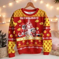 Hooktab This Holiday We're Playing Ball Dragon Ball Ugly Christmas Sweater