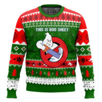 Hooktab This Is Boo Sheet Ghostbusters Ugly Christmas Sweater