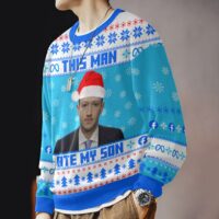 Hooktab "This Man Ate My Son" Mark Zuckerberg Meme Ugly Christmas Sweater