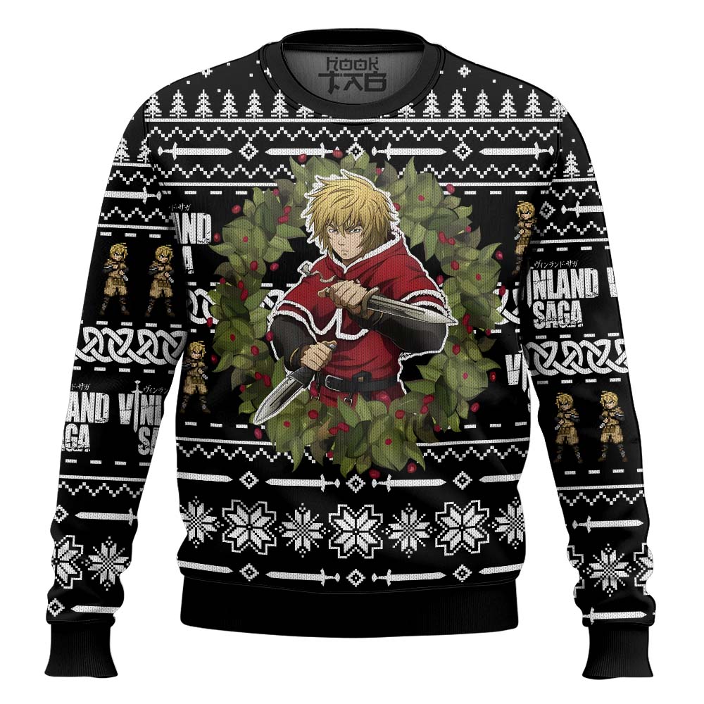 Hooktab Thorfinn Vinland Saga Ugly Christmas Sweater Hooktab Thorfinn Vinland Saga Ugly Christmas Sweater