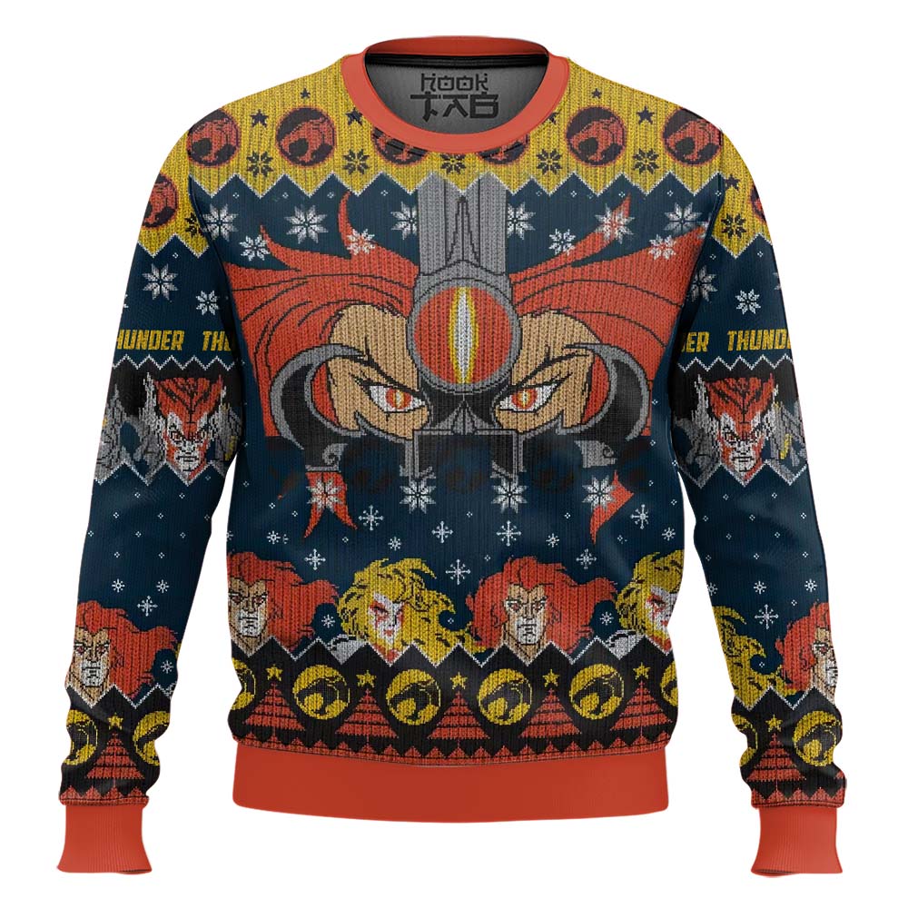 Hooktab Thundercats Ho Ho Hooo! Ugly Christmas Sweater Hooktab Thundercats Ho Ho Hooo! Ugly Christmas Sweater