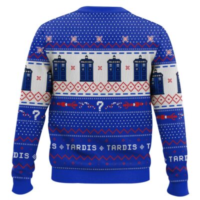 Hooktab Time And Relative Dimension In Space Doctor Who Ugly Christmas Sweater