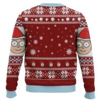 Hooktab Time For A Beer Rick And Morty Ugly Christmas Sweater