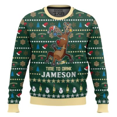 Time To Drink Jameson Ugly Christmas Sweater