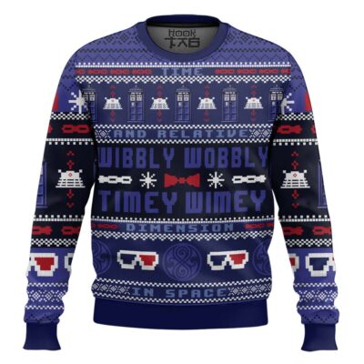 Timey Wimey Doctor Who Ugly Christmas Sweater
