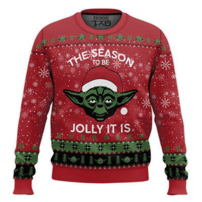 Tis The Season To Be Jolly Yoda Star War Ugly Christmas Sweater