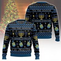 Hooktab Tis The Season To Remind Everyone "i'm Jewish" Ugly Christmas Sweater