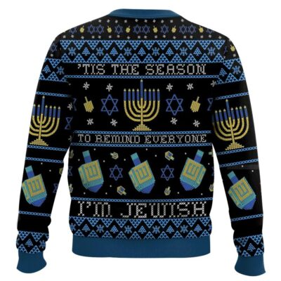 Hooktab Tis The Season To Remind Everyone “i’m Jewish” Ugly Christmas Sweater