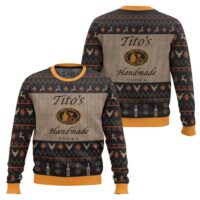Hooktab Tito's American Handmade Vodka Ugly Christmas Sweater