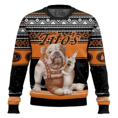 Tito's Bulldog Ugly Christmas Sweater