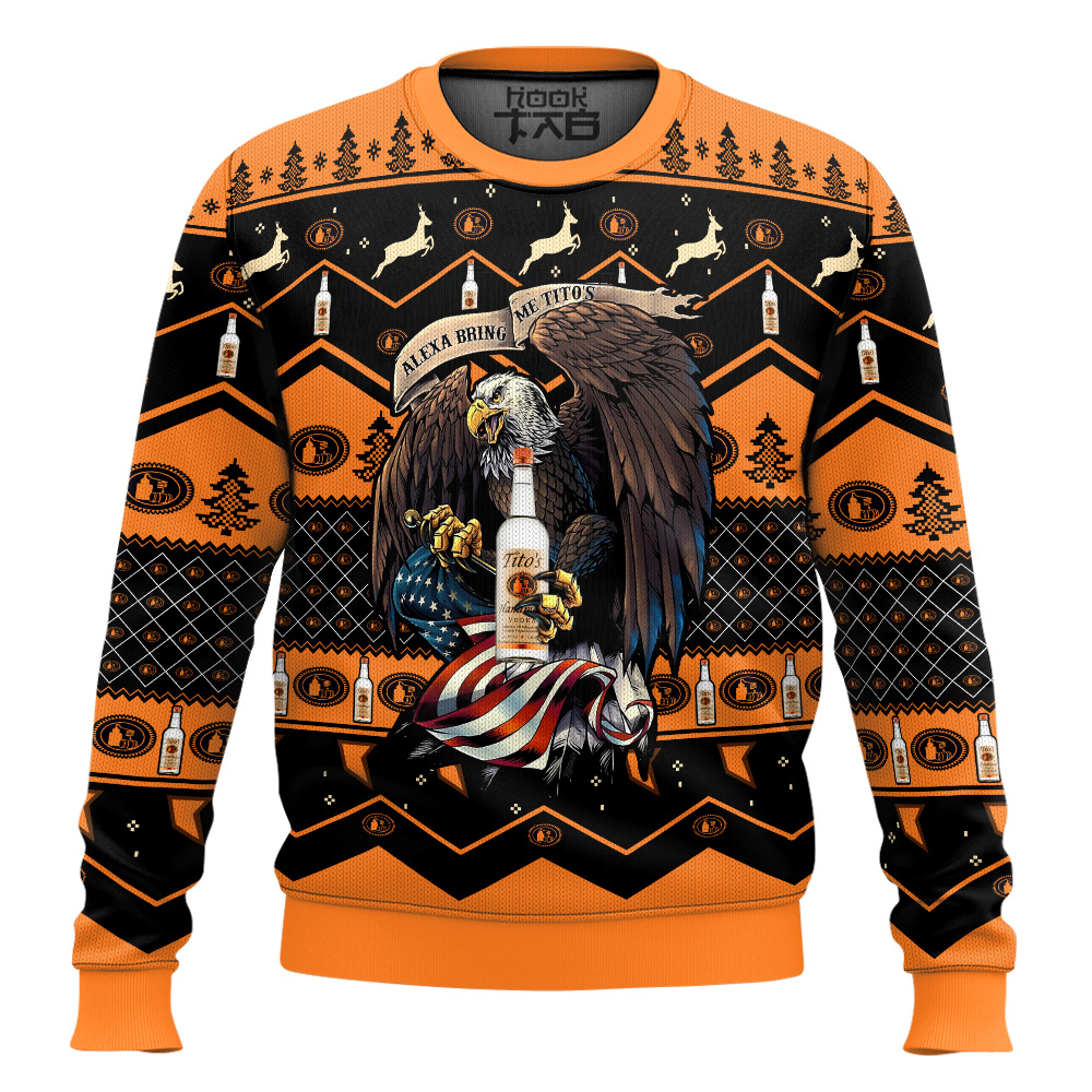 Hooktab Tito's Eagle Ugly Christmas Sweater Hooktab Tito's Eagle Ugly Christmas Sweater