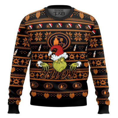 Tito's Grinch Santa Ugly Christmas Sweater