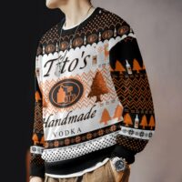 Hooktab Tito's Handmade Vodka Ugly Christmas Sweater