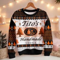 Hooktab Tito's Handmade Vodka Ugly Christmas Sweater