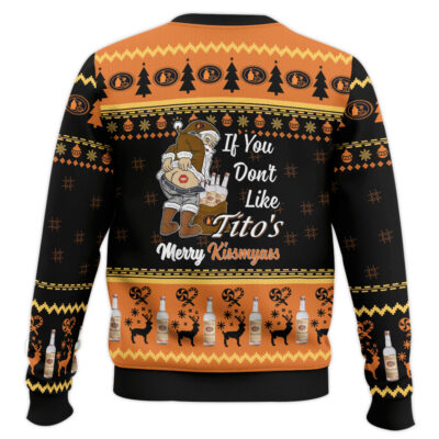 Hooktab Tito’s Merry Kissmyass Ugly Christmas Sweater