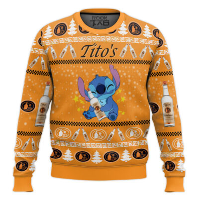 Tito's Stitch Ugly Christmas Sweater