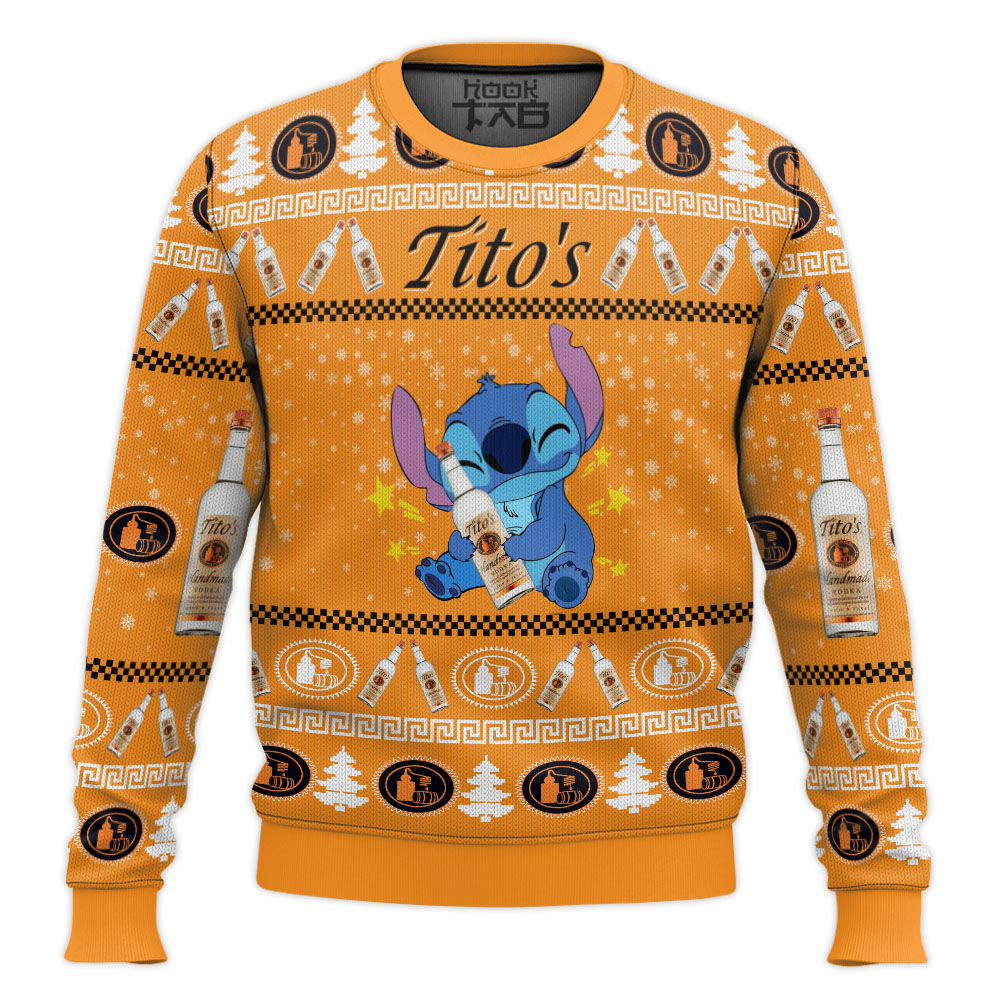 Hooktab Tito's Stitch Ugly Christmas Sweater Hooktab Tito's Stitch Ugly Christmas Sweater
