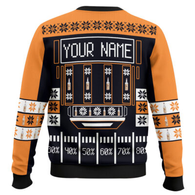 Hooktab Tito’s Vodka – Custom Name Ugly Christmas Sweater