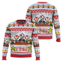 Hooktab Toad Mario Bros Ugly Christmas Sweater