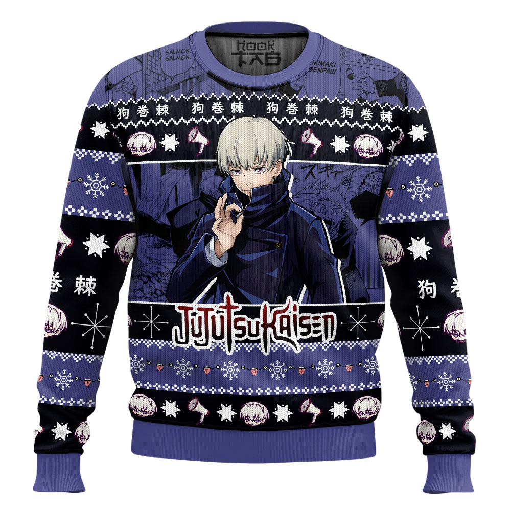 Hooktab Toge Inumaki Jujutsu Kaisen Ugly Sweater Hooktab Toge Inumaki Jujutsu Kaisen Ugly Sweater