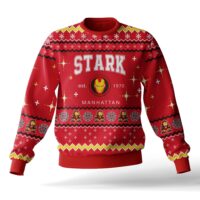Hooktab Tony Stark Iron Man Ugly Christmas Sweater