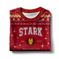 Hooktab Tony Stark Iron Man Ugly Christmas Sweater