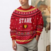 Hooktab Tony Stark Iron Man Ugly Christmas Sweater