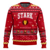 Hooktab Tony Stark Iron Man Ugly Christmas Sweater