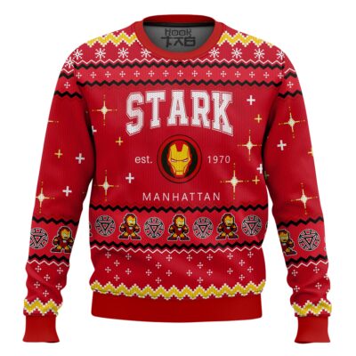Tony Stark Iron Man Ugly Christmas Sweater