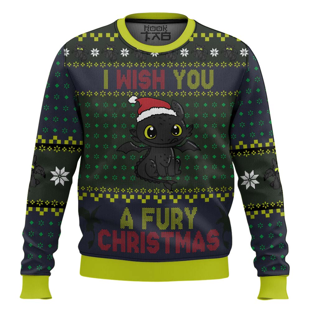 Hooktab Toothless Fury Christmas How To Train Your Dragon Ugly Christmas Sweater Hooktab Toothless Fury Christmas How To Train Your Dragon Ugly Christmas Sweater
