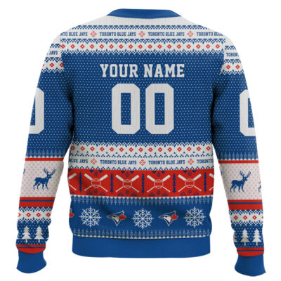 Hooktab Toronto Blue Jays – Custom Name And Number Ugly Sweater