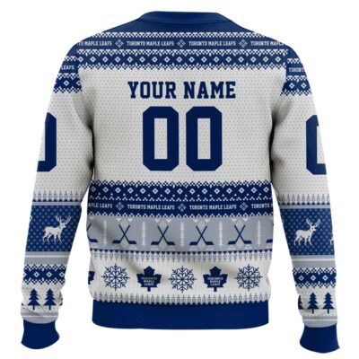 Hooktab Toronto Maple Leafs – Custom Name And Number Ugly Sweater