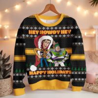 Hooktab Toy Story Christmas Hey Howdy Ugly Christmas Sweater