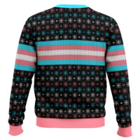 Hooktab Transgender Autistic Flag LGBT Support Ugly Christmas Sweater