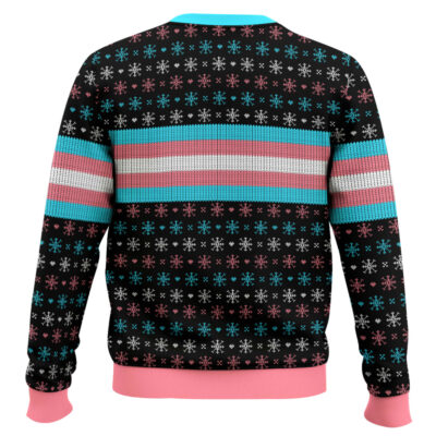 Hooktab Transgender Autistic Flag LGBT Support Ugly Christmas Sweater