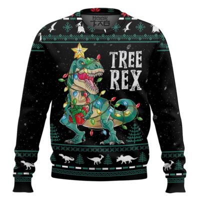 Tree Rex Dinosaurs Ugly Christmas Sweater