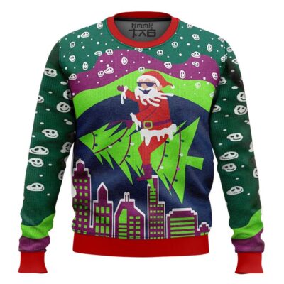 Tripping Santa Ugly Christmas Sweater