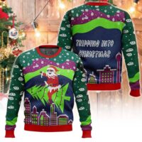 Hooktab Tripping Santa Ugly Christmas Sweater