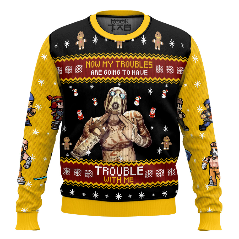 Hooktab Trouble Borderlands Ugly Christmas Sweater Hooktab Trouble Borderlands Ugly Christmas Sweater