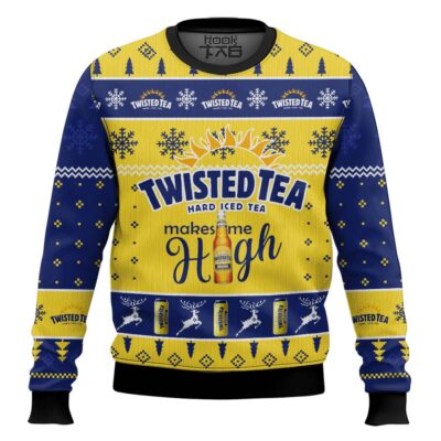 Twisted Tea Make Me High Ugly Christmas Sweater