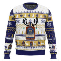 Hooktab Two Bitch Bourbon Whiskey Ugly Christmas Sweater