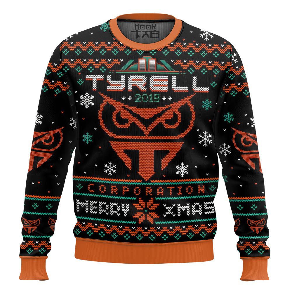 Hooktab Tyrell Corp Merry Xmas Blade Runner Ugly Christmas Sweater Hooktab Tyrell Corp Merry Xmas Blade Runner Ugly Christmas Sweater