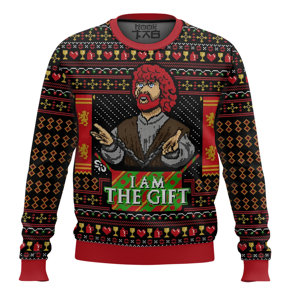 Hooktab Tyrion I Am The Gift Game Of Thrones Ugly Christmas Sweater Hooktab Tyrion I Am The Gift Game Of Thrones Ugly Christmas Sweater