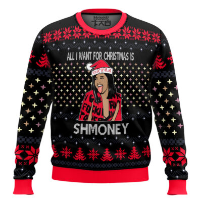 Ugly Cardi B All I Want For Christmas Is Shmoney Ugly Christmas Sweater