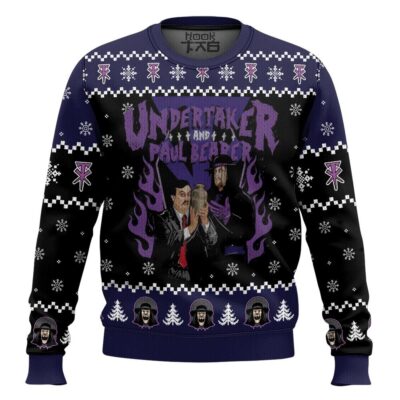 Undertaker And Paul Bearer WWE Ugly Christmas Sweater