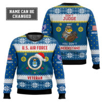 Hooktab US Air Force Don't Judge What You Don't Understand - Custom Name And Rank Ugly Sweater